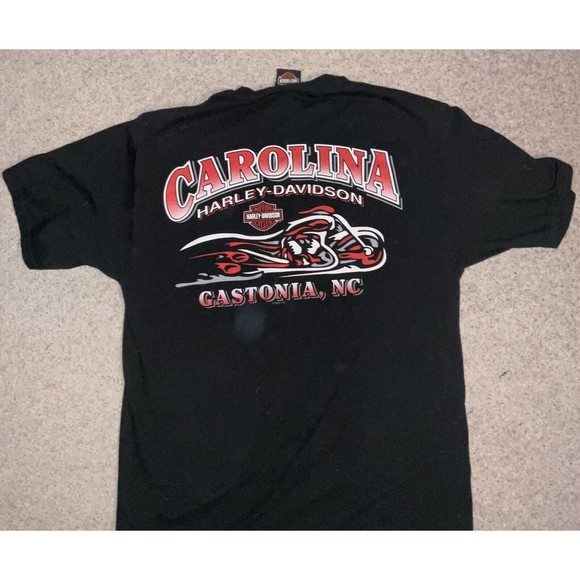 Vintage Harley Davidson Fatboys Rule Gastonia, NC Shirt Mens Large - Picture 2 of 3